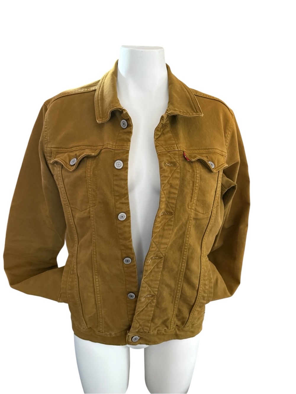 Levi's Vintage Women's Mustard/Gold Trucker Jacket, red tab, sz Med